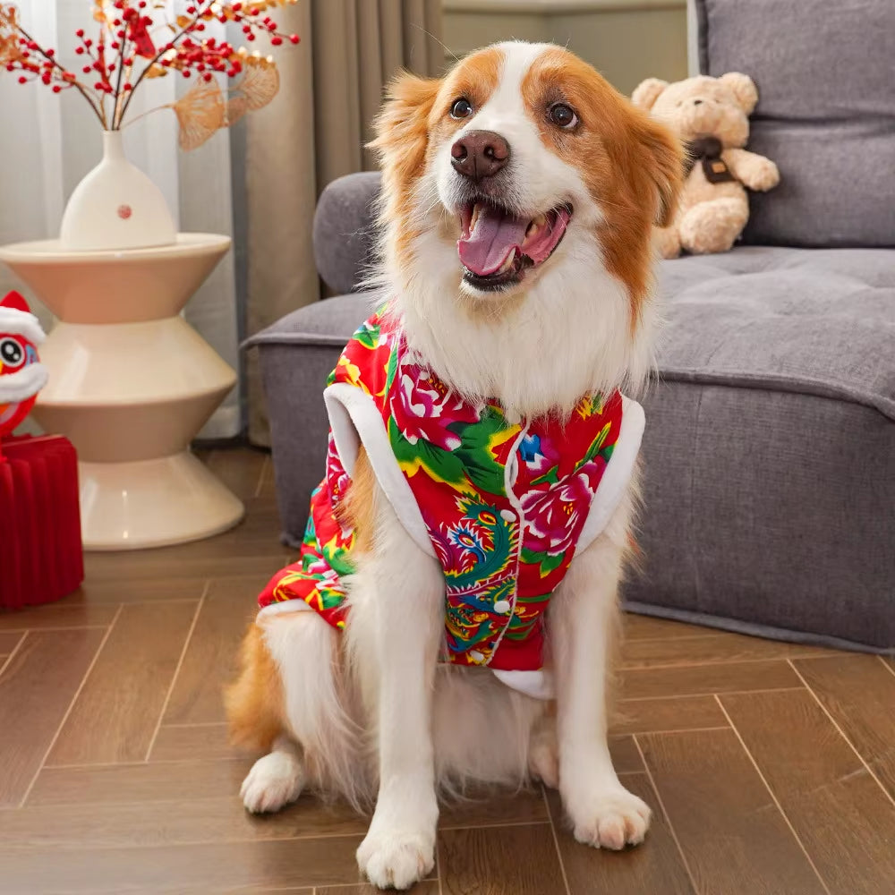 S-6XL Northeast Big Flower Coat Small, Medium and Large Pets Dogs Cats Fighting Clothes Supplies Clothing Wholesale