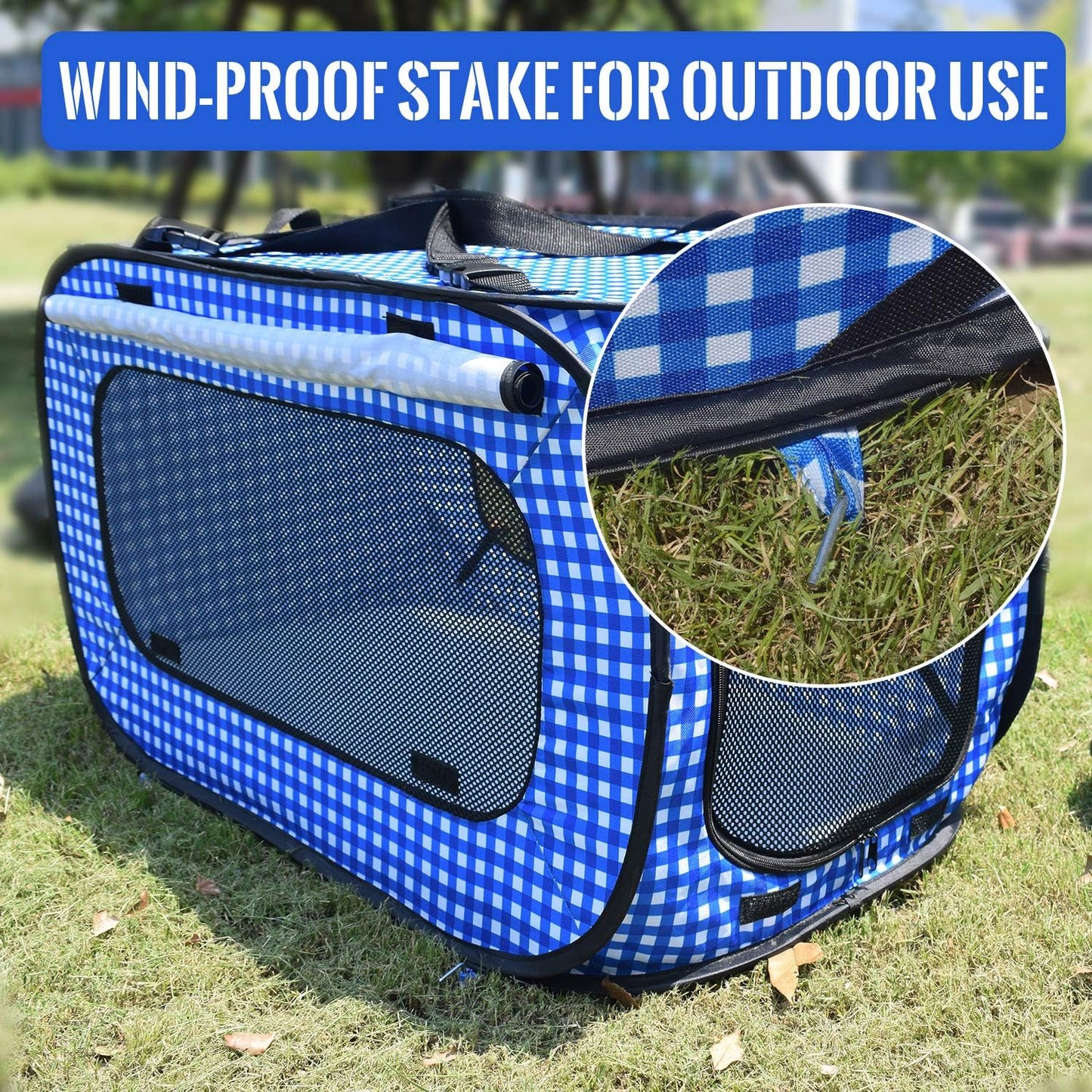 Portable Cat Cage Kennels for Cats Outdoor Travel, Portable Pop up Cat Travel Cage, Portable Cat Condo, Cat Bed Collection for Medium Large Cats