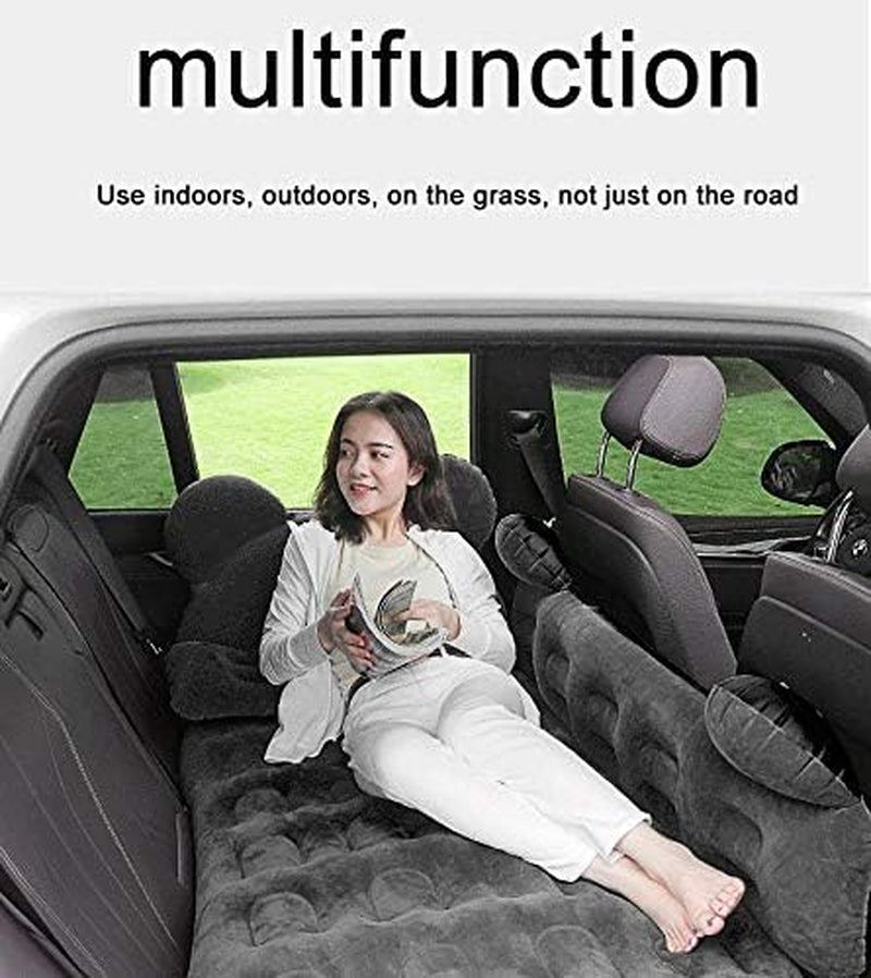SUV Air Mattres Bed, Air Beds, with Built in Pump Inflatable, Thickened Built Flocking Surface, Fits Camping with Back Seat Travel, Vacation, Camping Bed, for Niversal SUV