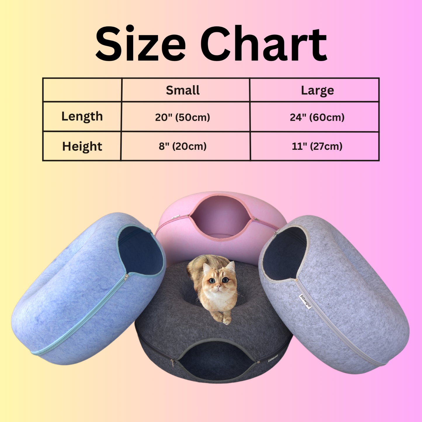 Cat Tunnel Bed Cave Toy Interactive Plush Condo Kennel Nest Cat Bed Donut Tube
