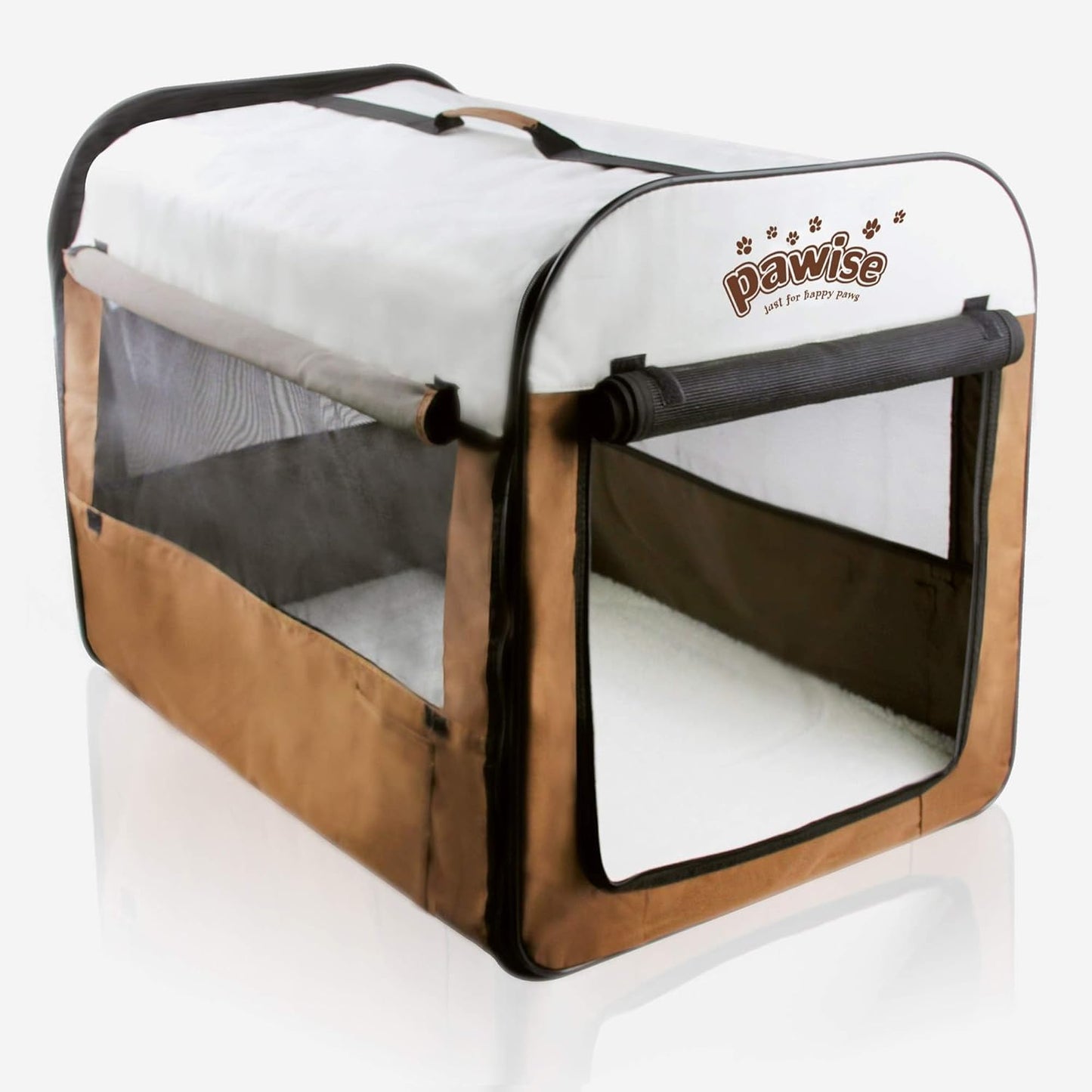 Collapsible Soft Dog Crate Pet Kennel Houses, Portable Dog Crates for Medium Dogs, Lightweight Travel Crate Kennel Indoor & Outdoor, 26"X18"X21",Medium