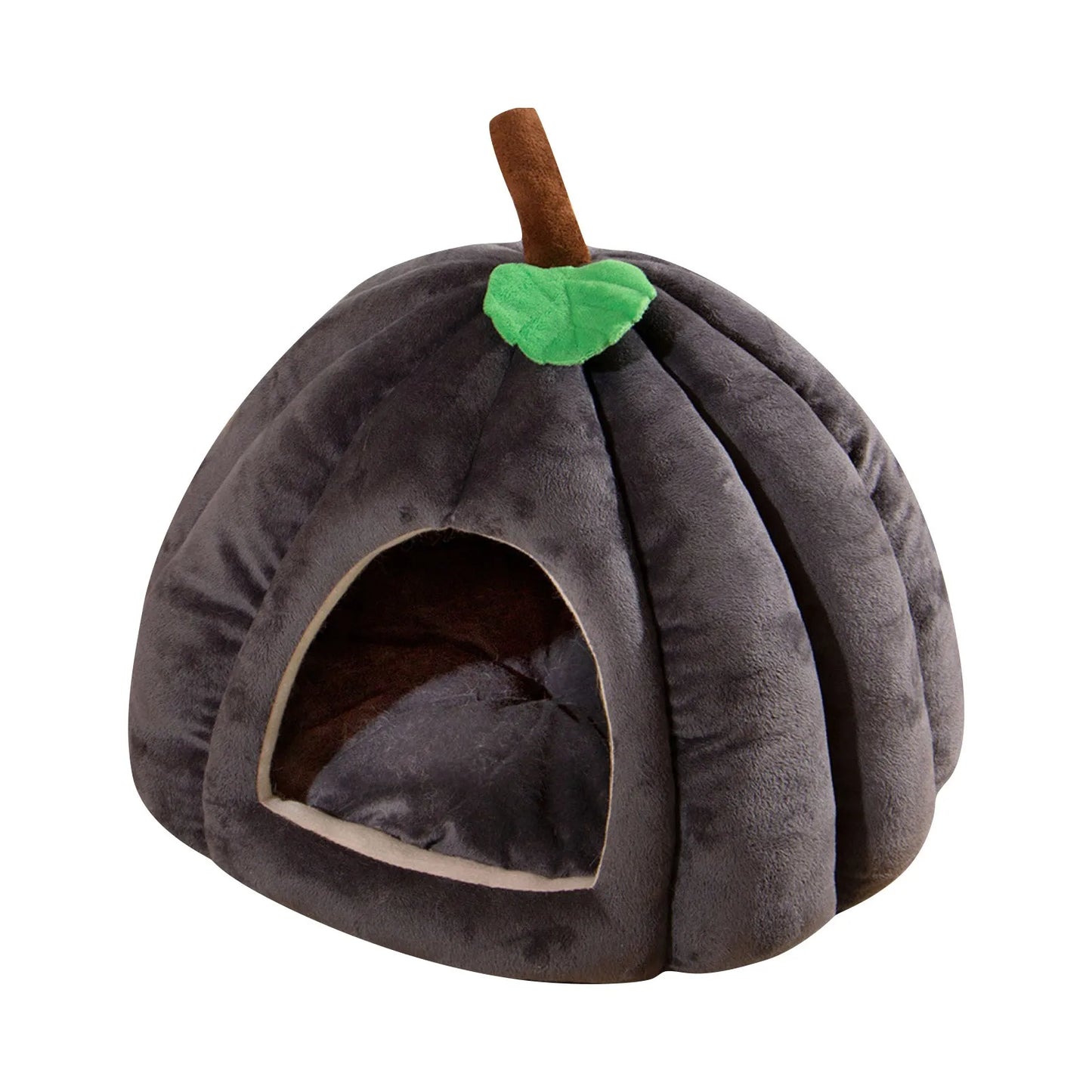 Halloween Themed Pet Pumpkin House Autumn and Winter Cat and Dog Semi-Enclosed Pet Bed Warm and Thick Cat and Dog Bed