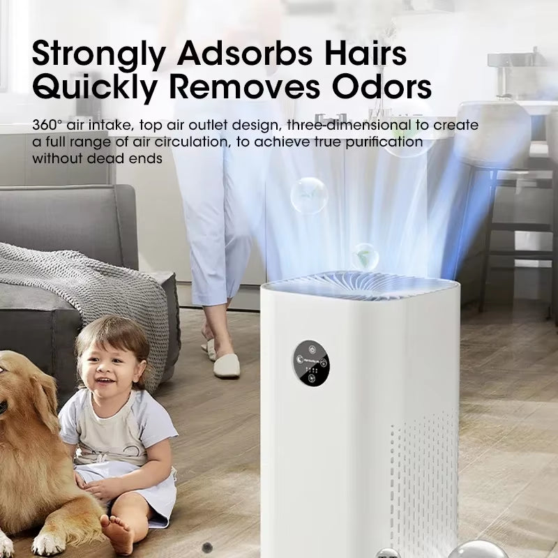 2025 Air Purifier Portable Desktop Air Freshener for Home Allergies and Pets Hair Smokers in Bedroom HEPA Filter Air Cleaner