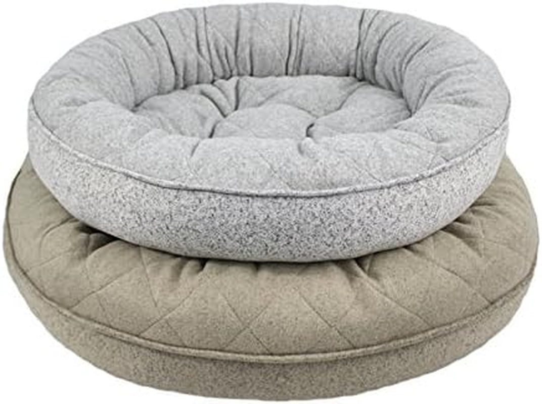 Original Donut Pet Bed - Soft, Fluffy Vegan Fur Bed with Cuddler Walls, Easy to Clean, Ideal for Small and Medium-Sized Pets, Designed for Ultimate Comfort - Gray(M)