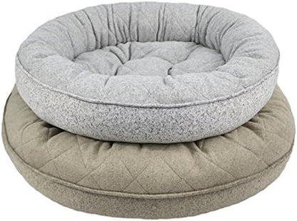 Original Donut Pet Bed - Soft, Fluffy Vegan Fur Bed with Cuddler Walls, Easy to Clean, Ideal for Small and Medium-Sized Pets, Designed for Ultimate Comfort - Gray(M)