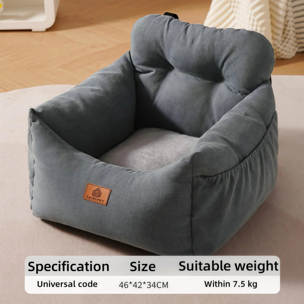 Portable Pet Car Safety Seats Dogs and Cats Beds Detachable and Washable All-Season Indoor and Outdoor Travel Pet Products