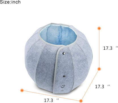 D.Ball Portable Transformable Cat Bed Foldable Washable Scratch Resistant Cat Cave Cat Tent Cat Hut Pet Mat Leopard Cat Bed Outdoor Soft for Cats Small Puppy
