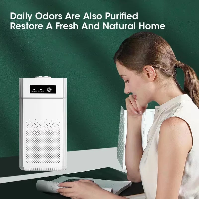 2025 Air Purifier Portable Desktop Air Freshener for Home Allergies and Pets Hair Smokers in Bedroom HEPA Filter Air Cleaner