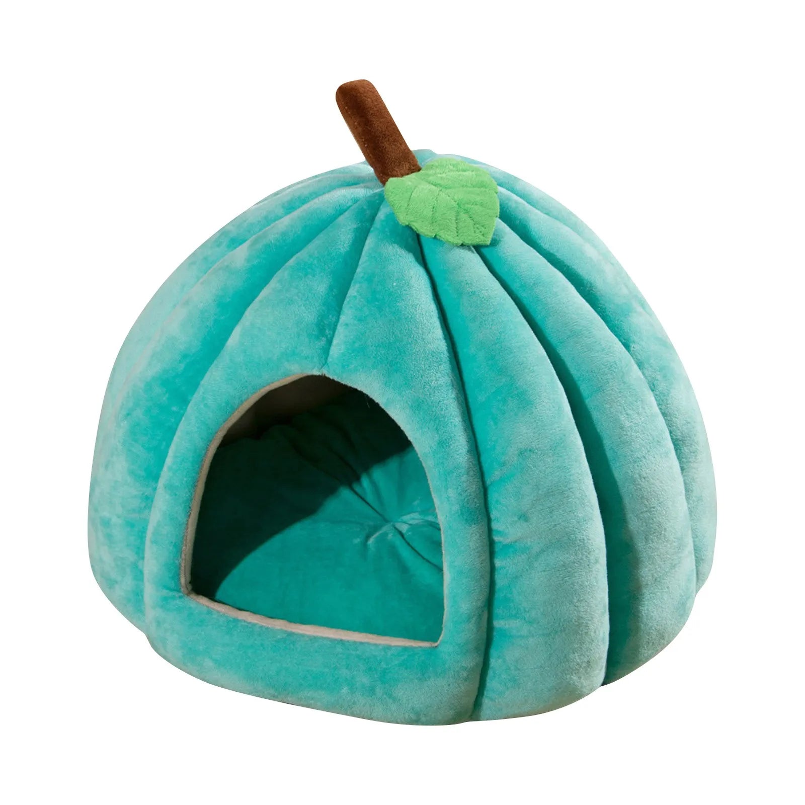 Halloween Themed Pet Pumpkin House Autumn and Winter Cat and Dog Semi-Enclosed Pet Bed Warm and Thick Cat and Dog Bed