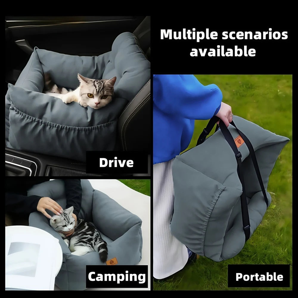 Portable Pet Car Safety Seats Dogs and Cats Beds Detachable and Washable All-Season Indoor and Outdoor Travel Pet Products