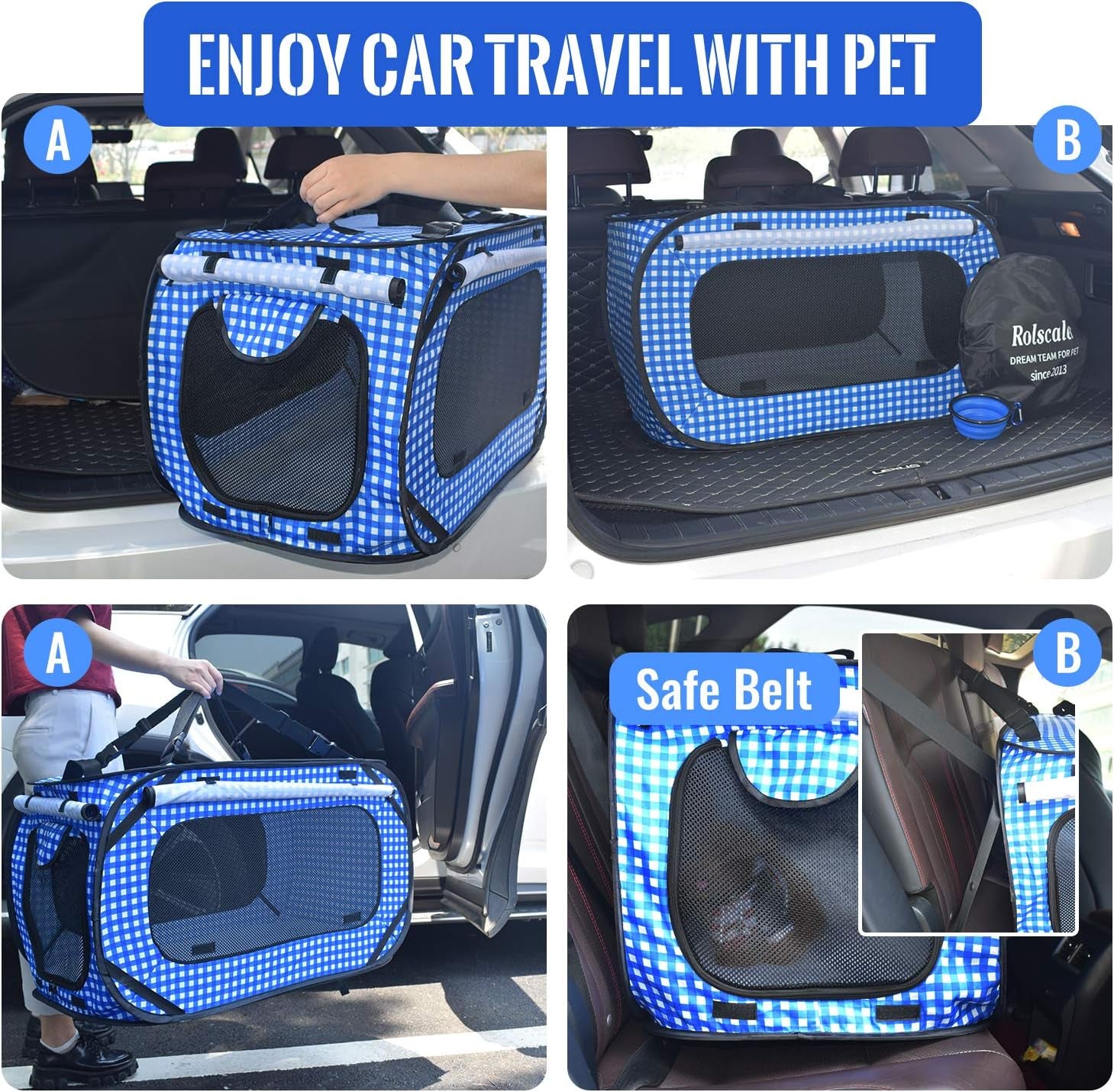 Portable Cat Cage Kennels for Cats Outdoor Travel, Portable Pop up Cat Travel Cage, Portable Cat Condo, Cat Bed Collection for Medium Large Cats