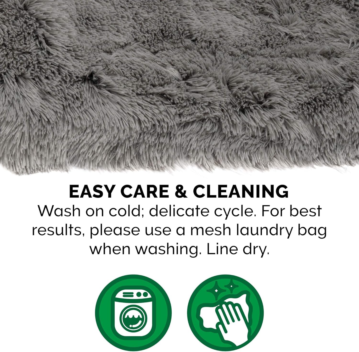Self-Warming Cat Bed for Indoor Cats, 4-Beds-In-1 & Washable - Plush Long Faux Fur Convertible Cuddler - Gray, Small