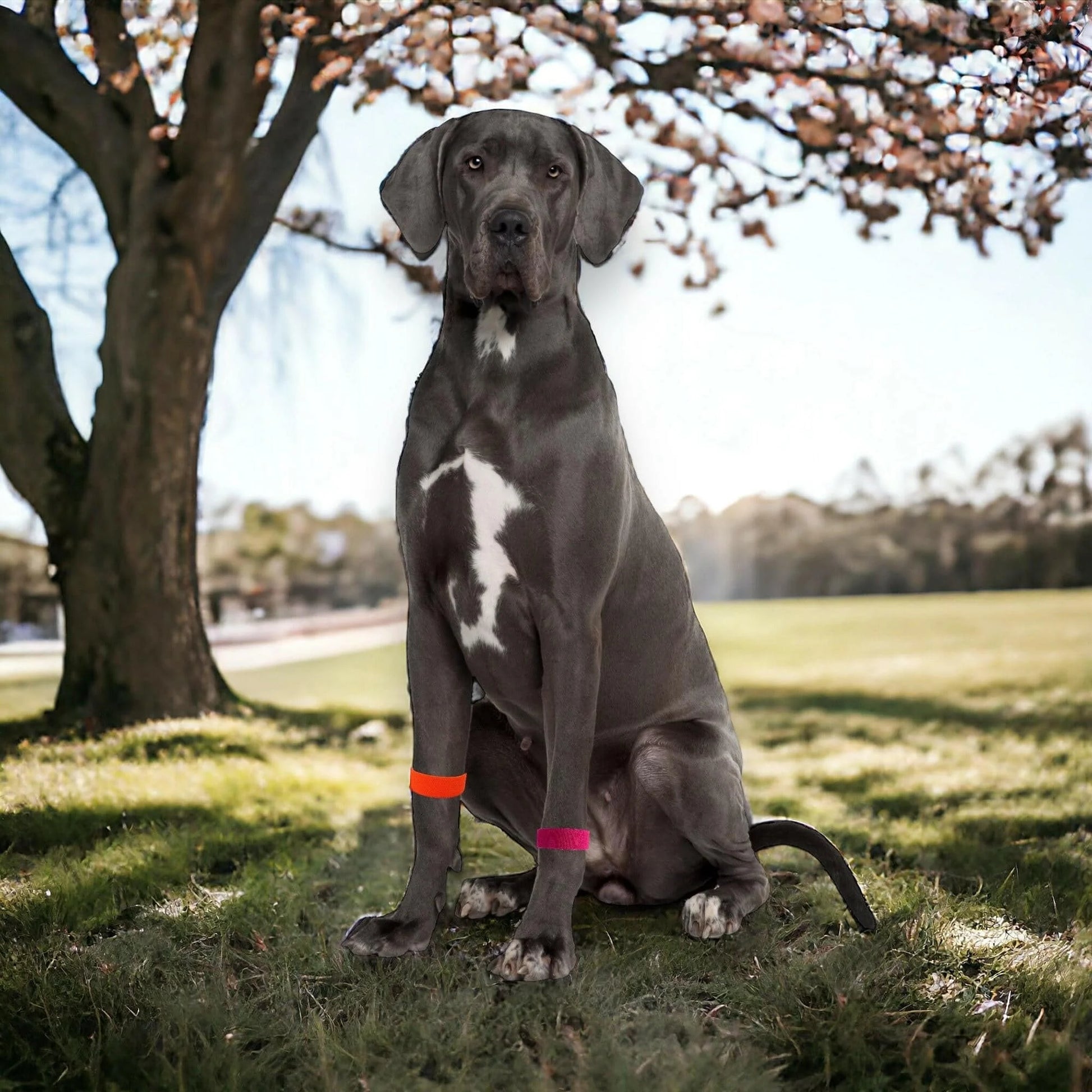 Natural Calming Motion Comfort Band for Dogs- Stress, Behavior (X-Large6, Fourcolorpack)