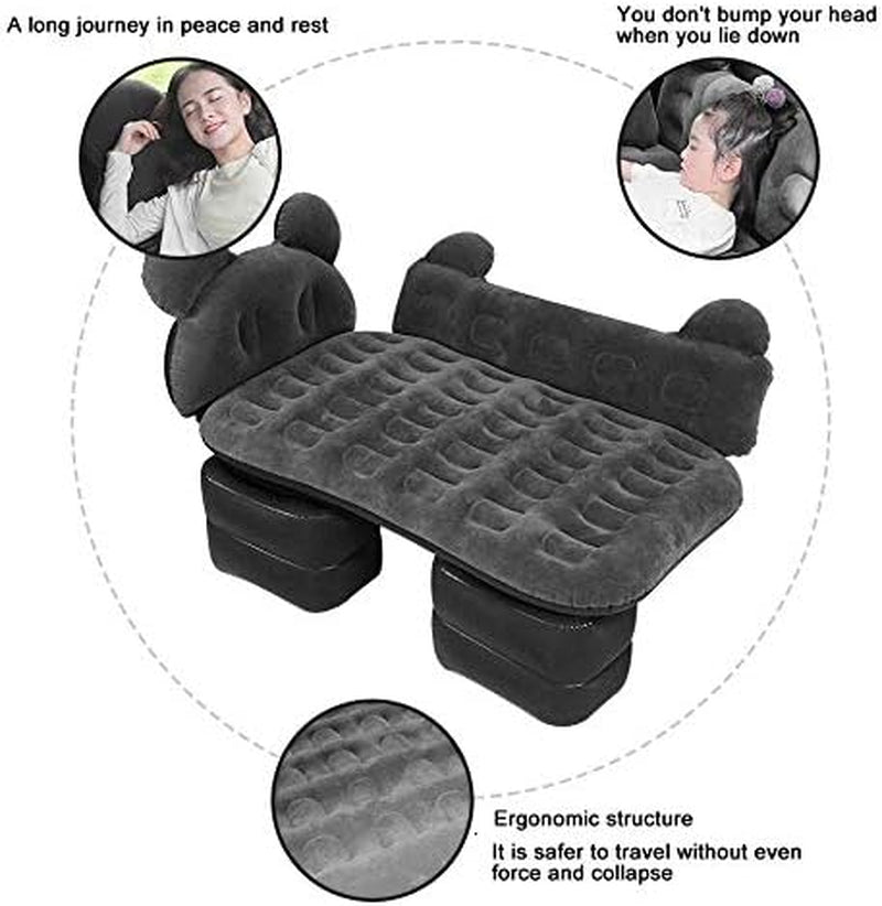 SUV Air Mattres Bed, Air Beds, with Built in Pump Inflatable, Thickened Built Flocking Surface, Fits Camping with Back Seat Travel, Vacation, Camping Bed, for Niversal SUV