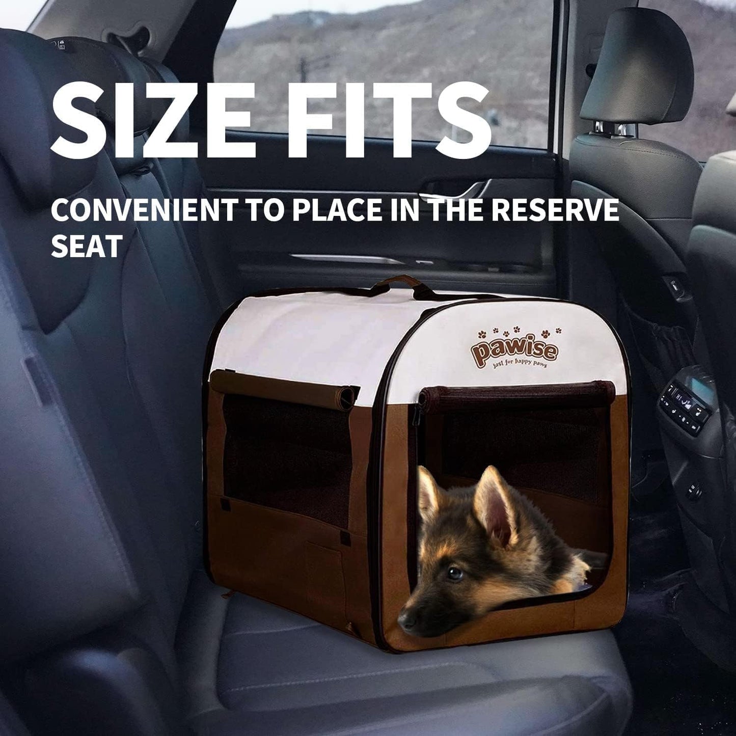 Collapsible Soft Dog Crate Pet Kennel Houses, Portable Dog Crates for Medium Dogs, Lightweight Travel Crate Kennel Indoor & Outdoor, 26"X18"X21",Medium