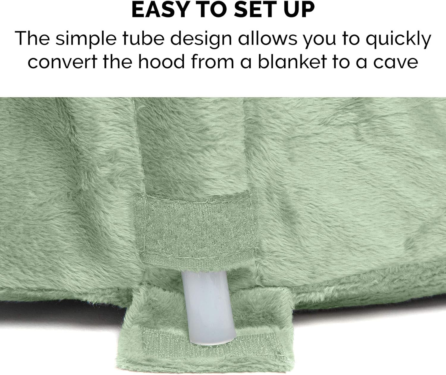 26" round Orthopedic Dog Bed for Medium/Small Dogs W/ Removable Washable Cover, for Dogs up to 30 Lbs - Microvelvet Snuggery - Sage (Green), 26-Inch