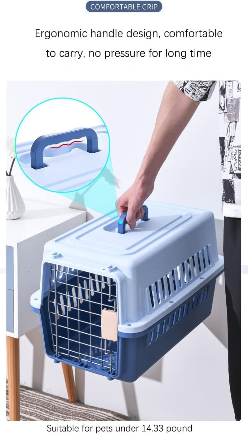-Pets Spree Travel Pet Carrier Dog/Cat Hard-Sided Carriers for Pets up to 14 Pounds Small Animal Carrier Airline/Road Travel Approved Stout (Coffee)