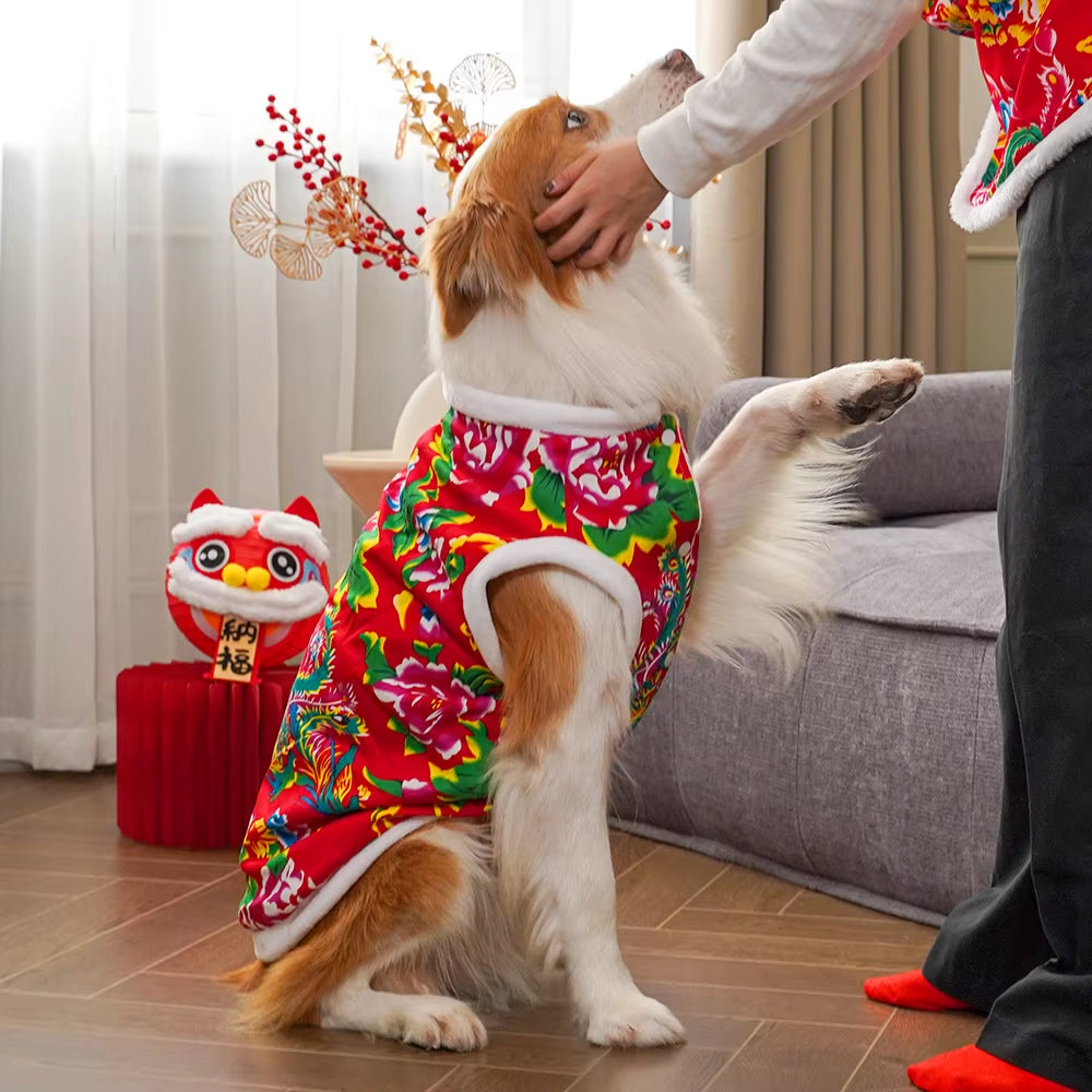 S-6XL Northeast Big Flower Coat Small, Medium and Large Pets Dogs Cats Fighting Clothes Supplies Clothing Wholesale