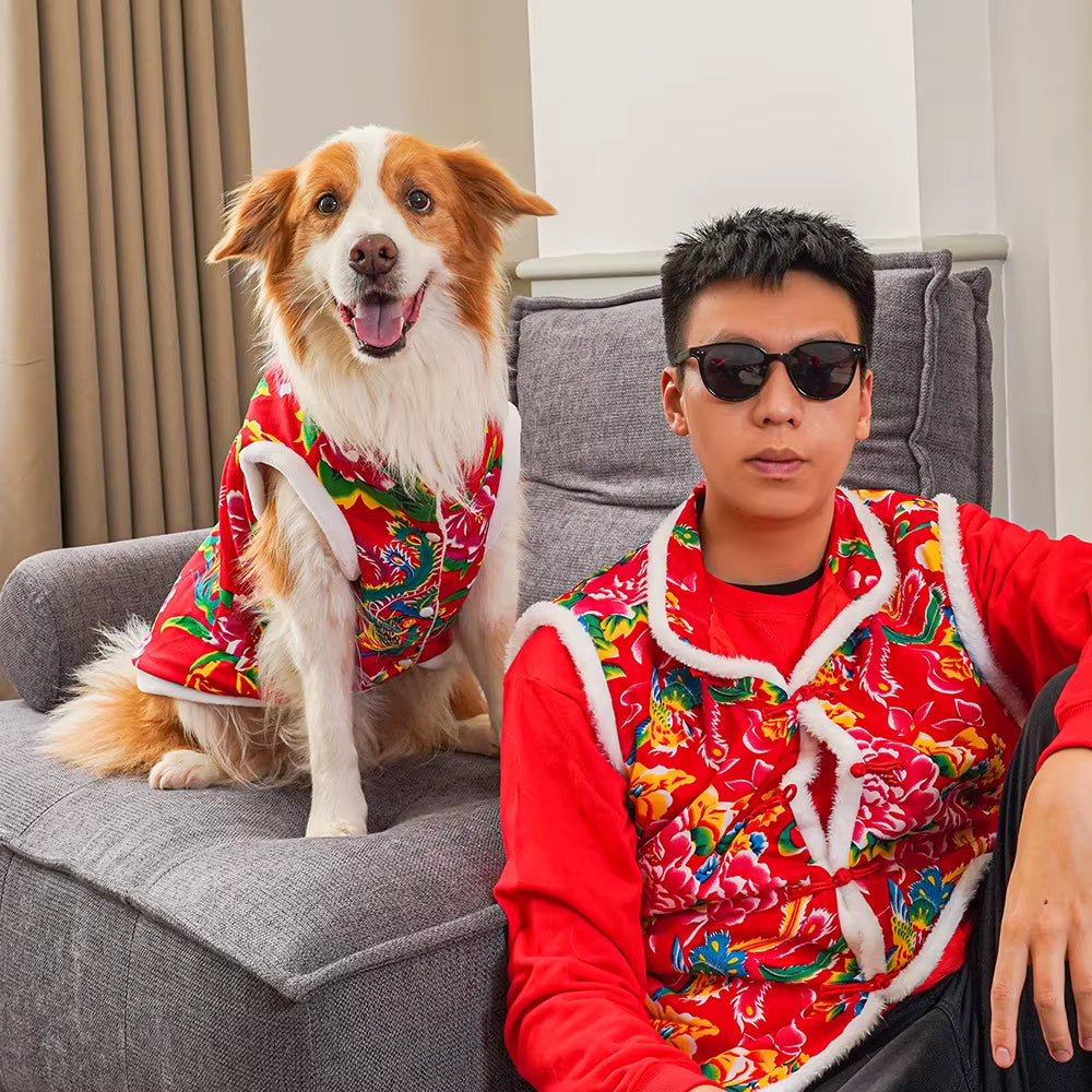 S-6XL Northeast Big Flower Coat Small, Medium and Large Pets Dogs Cats Fighting Clothes Supplies Clothing Wholesale