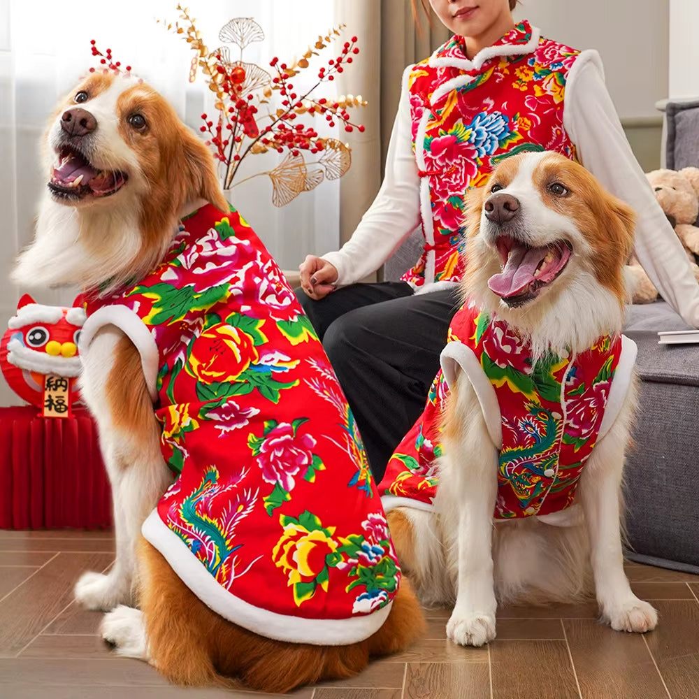 S-6XL Northeast Big Flower Coat Small, Medium and Large Pets Dogs Cats Fighting Clothes Supplies Clothing Wholesale