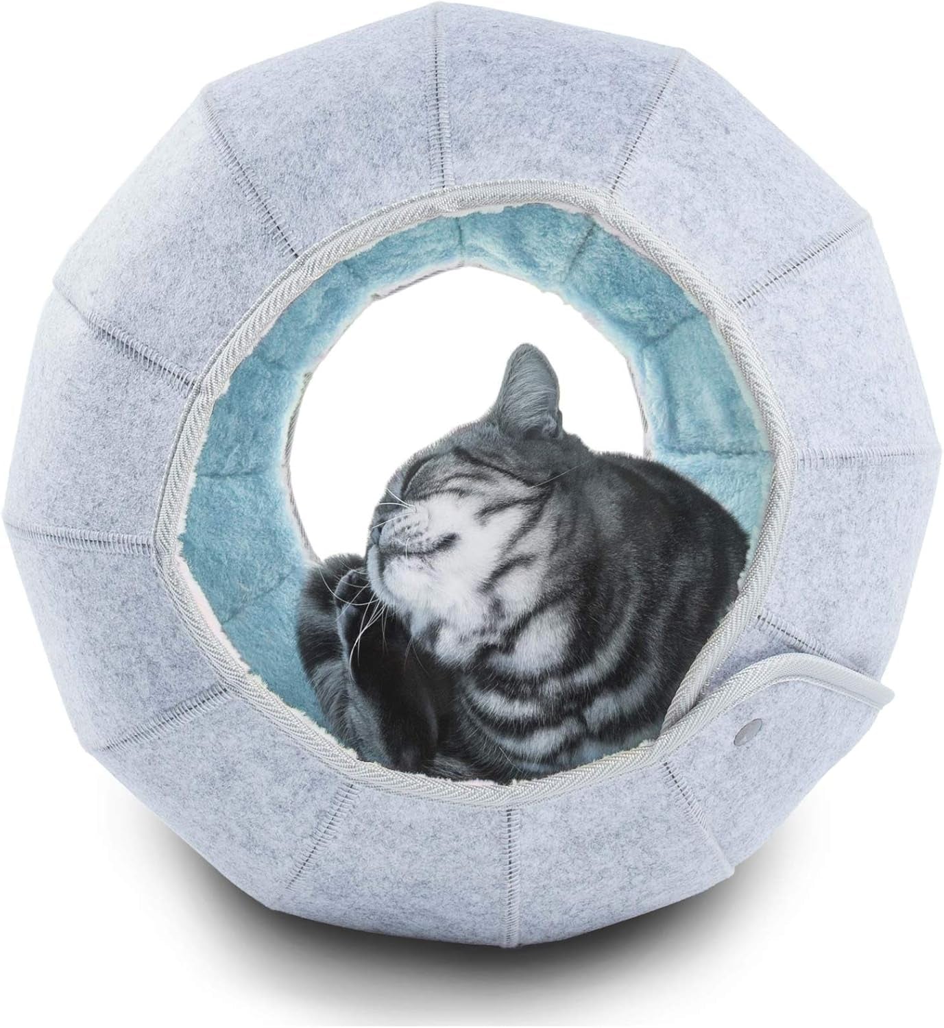 D.Ball Portable Transformable Cat Bed Foldable Washable Scratch Resistant Cat Cave Cat Tent Cat Hut Pet Mat Leopard Cat Bed Outdoor Soft for Cats Small Puppy