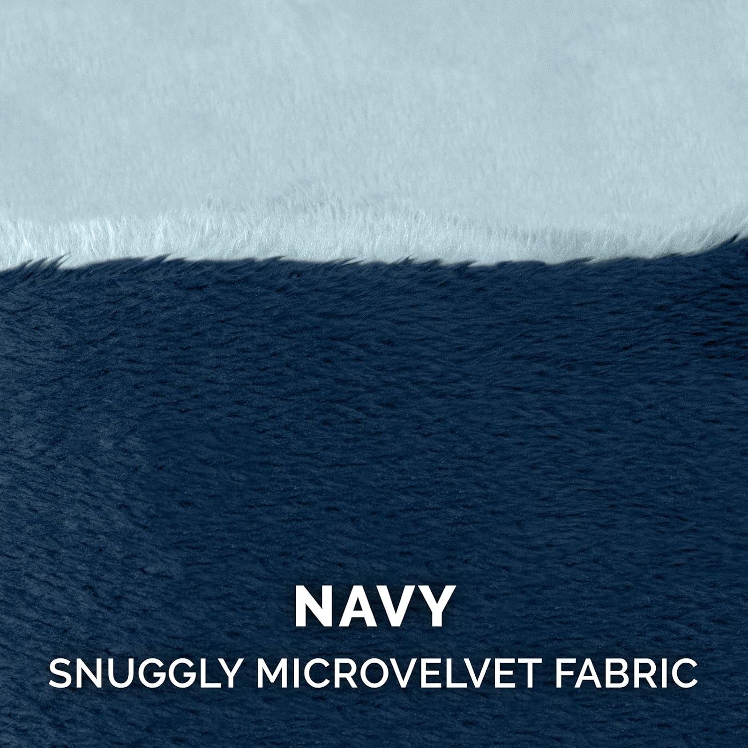 35" round Memory Foam Dog Bed for Large/Medium Dogs W/ Removable Washable Cover, for Dogs up to 50 Lbs - Microvelvet Snuggery - Navy (Blue), 35-Inch